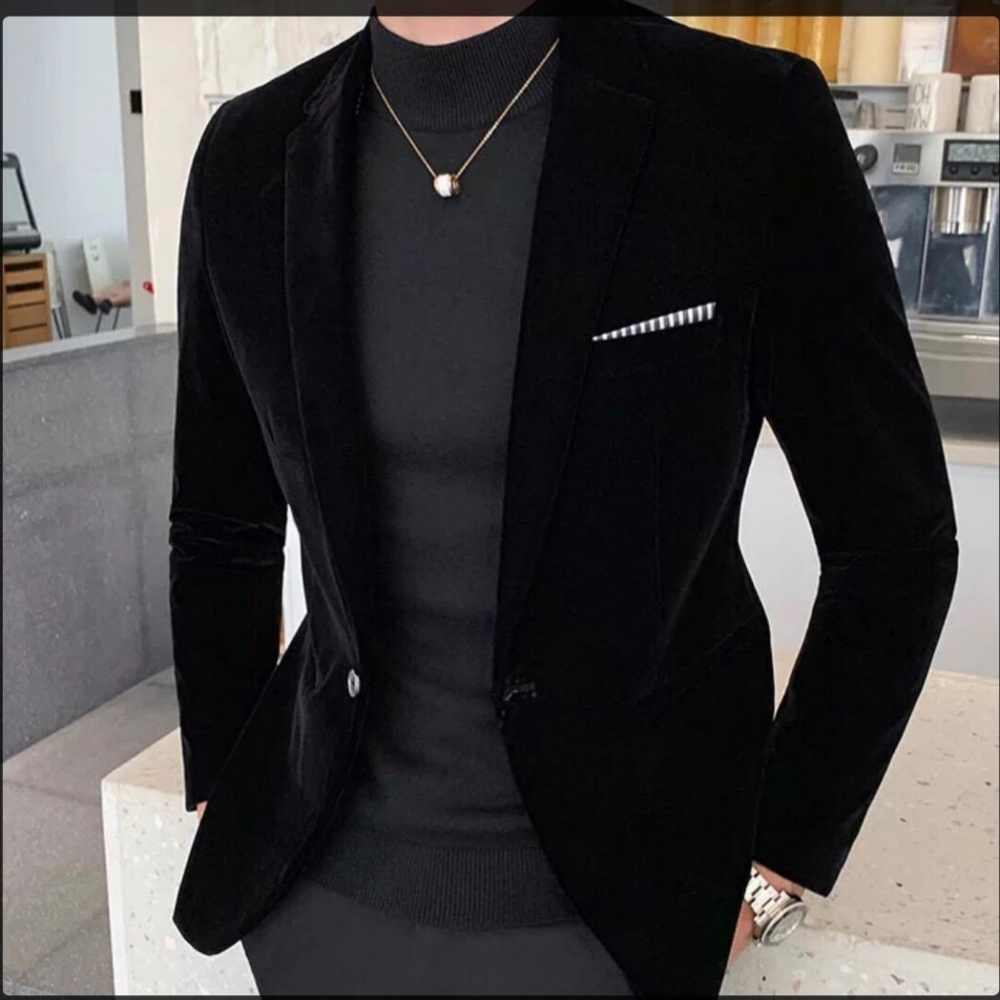 Men Suede Sports Jacket